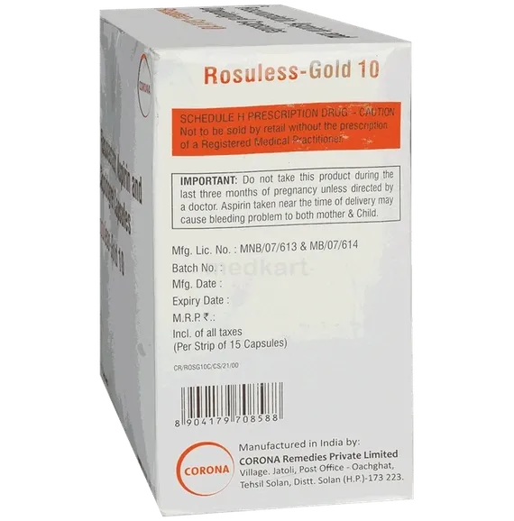 rosuless gold 10mg capsule 15's